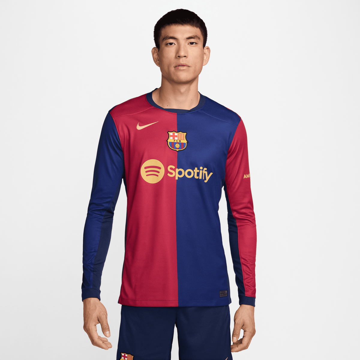 FC Barcelona 2024 25 Men s Home Stadium Long Sleeve Jersey Planete Foot